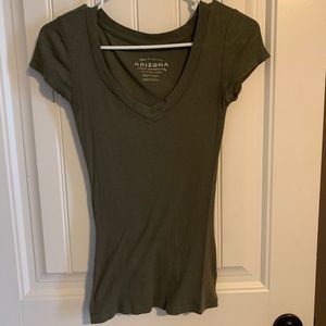 Juniors XS green Arizona v-neck